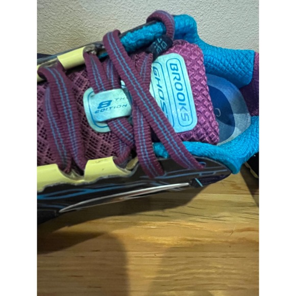 Brooks Ghost 8 Women's Running Shoes Navy Blue Teal Pink Sz 7 Medium - Picture 12 of 13